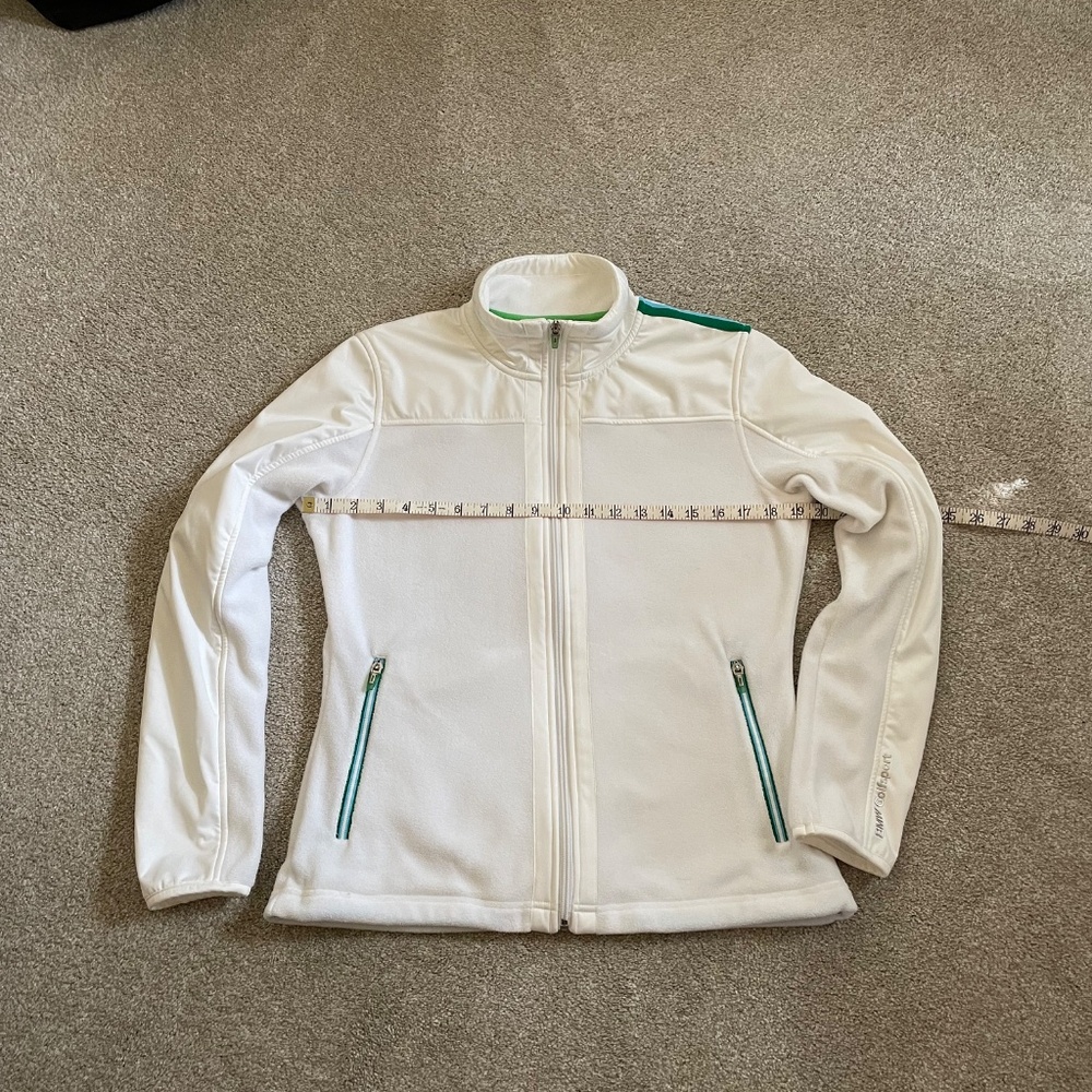 BMW Ladies White Golfsport Fleece Jacket - Picture 7 of 8